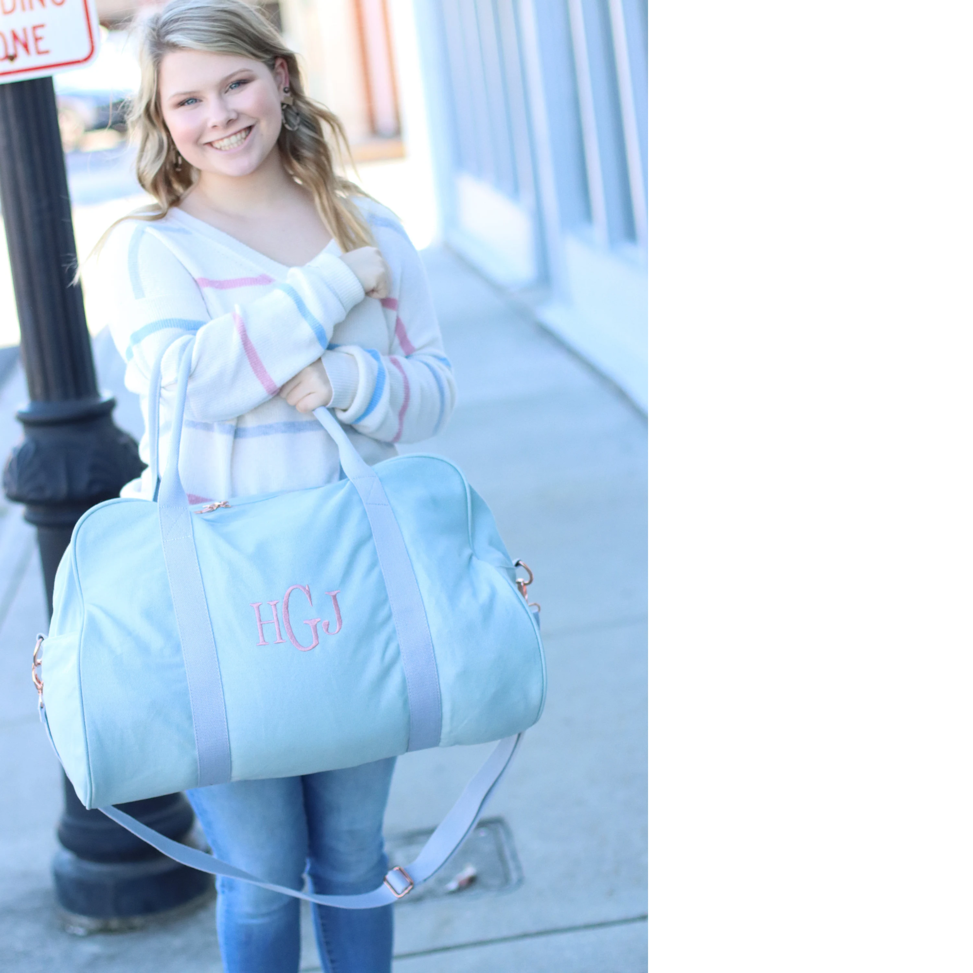 Blank Duffel Bag for Embroidery Weekender Canvas Travel Bag